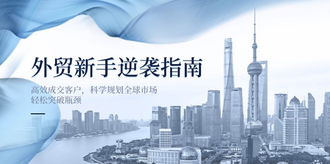 (14201期)外贸新手逆袭指南:高效成交客户,科学规划全球市场,轻松突破瓶颈-青年云网创—高质量项目商城